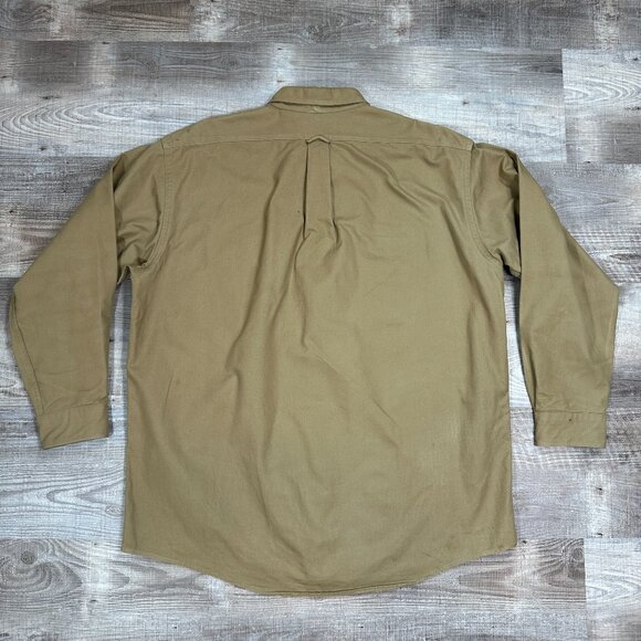 CC Filson Shirt Mens XXL Khaki Tan Canvas Heavyweight Workwear Outdoor Buttons - Picture 7 of 12